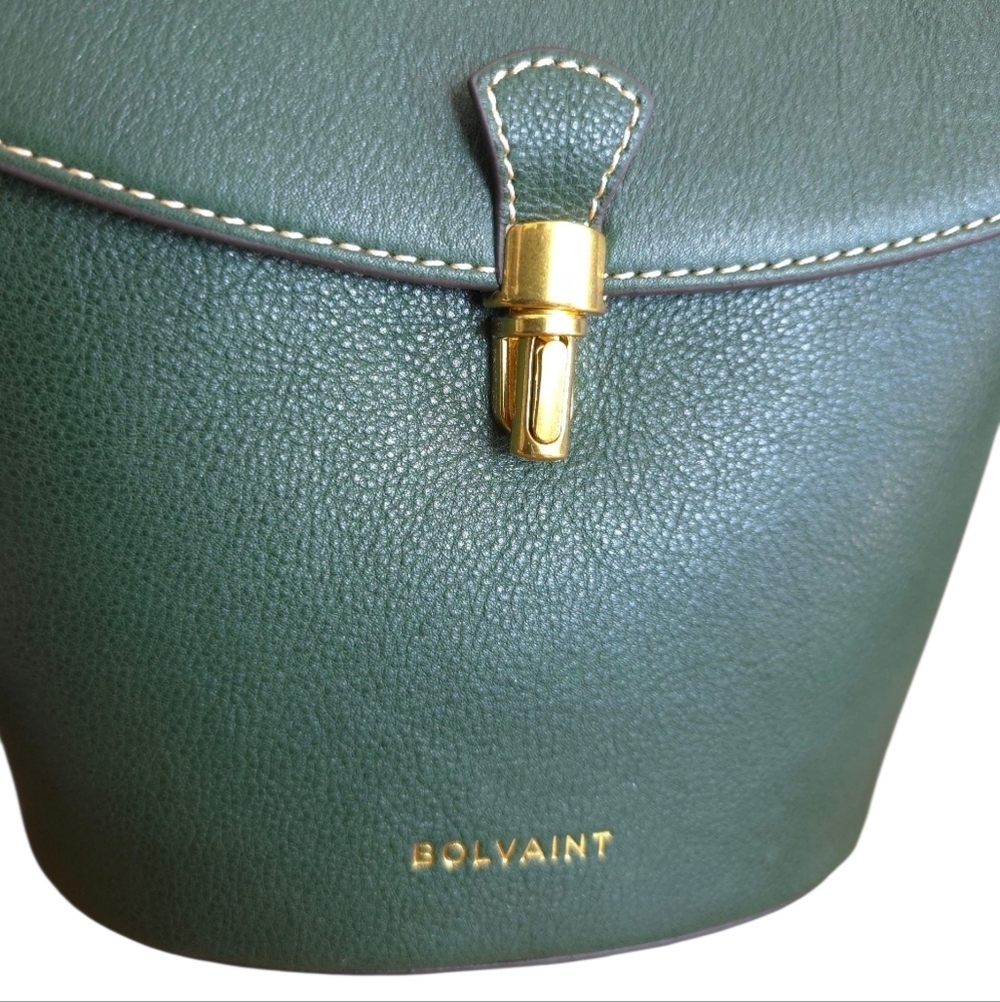 Bolvain The Françoise Backpack Deep Green Backpack/Hand Bag NWT - Picture 10 of 17
